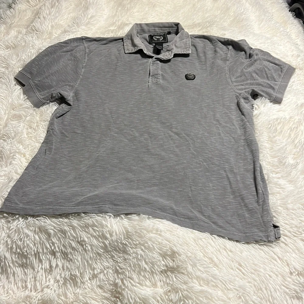 Buffalo David Bitton gray cotton polo shirt Size XXL - Picture 2 of 12